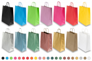 Paper carrier bags with twisted handles