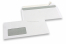 Basic window envelopes, 110 x 220 mm, 80 grs., window left 45 x 90 mm, window position 20 mm from the left side and 15 mm from the bottom, strip closure | Bestbuyenvelopes.com | PIT Packaging