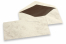 Marbled envelopes - 96 x 181 mm, marbled brown, lined interior brown | Bestbuyenvelopes.com