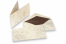 Marbled envelope (96 x 181 mm) and card (90 x 173 mm) - marbled brown, lined interior brown | Bestbuyenvelopes.com