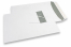 Window envelopes, white, 240 x 340 mm (EC4), window on left 45 x 110 mm, window position 25 mm from the left side and 70 mm from the top, 120 gram, closure with seal strip, weight each approx. 21 g. | Bestbuyenvelopes.com