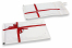 Gift packaging air-cushioned envelopes - White with bow | Bestbuyenvelopes.com