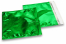 Coloured metallic foil envelopes green holographic  - 220 x 220 mm | Bestbuyenvelopes.com