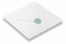 Wax seals - French lily light blue on envelope | Bestbuyenvelopes.com