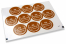 Communion envelope seals - mi primera comunión brown with white wreath | Bestbuyenvelopes.com