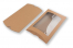 Brown pillow boxes  - 162 x 229 x 35 mm - with window 120 x 180 mm | Bestbuyenvelopes.com