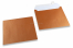 Copper coloured mother-of-pearl envelopes - 155 x 155 mm | Bestbuyenvelopes.com