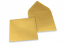 Coloured greeting card envelopes - gold metallic, 155 x 155 mm | Bestbuyenvelopes.com