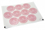 Baptism envelope seals - mi bautizo pink with white wreath | Bestbuyenvelopes.com