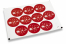 Christmas envelope seals - Sleigh red | Bestbuyenvelopes.com