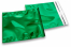 Coloured metallic foil envelopes green - 220 x 220 mm | Bestbuyenvelopes.com