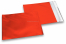 Red coloured matt metallic foil envelopes - 165 x 165 mm | Bestbuyenvelopes.com