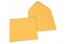 Coloured greeting card envelopes - yellow-gold, 155 x 155 mm | Bestbuyenvelopes.com
