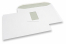 Basic window envelopes, 229 x 324 mm, 100 grs., window left 55 x 90 mm, window position 20 mm from the left side and 60 mm from the top, gummed closure | Bestbuyenvelopes.com