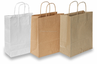 Paper carrier bags with twisted handles - white and brown | Bestbuyenvelopes.com