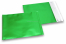 Green coloured matt metallic foil envelopes - 165 x 165 mm | Bestbuyenvelopes.com