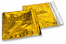 Coloured metallic foil envelopes gold holographic - 165 x 165 mm | Bestbuyenvelopes.com