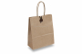 Paper carrier bags with twisted handles combined with a string and washer closure