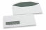 Window envelopes, white, 114 x 229 mm (C5/6), window on left 30 x 100 mm, window position 15 mm from the left side and 20 mm from the bottom, 80 gram, gummed closure | Bestbuyenvelopes.com