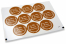 Communion envelope seals - la mia prima comunione brown with white wreath | Bestbuyenvelopes.com