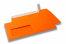 Orange, coloured window envelopes Hello, 110 x 220 mm (DL), window on the left, windowsize 45 x 90 mm, windowposition 20 mm from the left / 15 mm from the bottom, peal and seal closure, 120 gram coloured paper | Bestbuyenvelopes.com