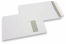 Window envelopes, white, 229 x 324 mm (C4), window on right 40 x 110 mm, window position 20 mm from the right side and 60 mm from the top, 120 gram, gummed closure, weight each approx. 20 g. | Bestbuyenvelopes.com