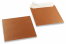 Copper coloured mother-of-pearl envelopes - 170 x 170 mm | Bestbuyenvelopes.com