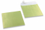 Lime green coloured mother-of-pearl envelopes - 170 x 170 mm | Bestbuyenvelopes.com