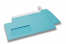 Sky blue, coloured window envelopes Hello, 110 x 220 mm (DL), window on the left, windowsize 45 x 90 mm, windowposition 20 mm from the left / 15 mm from the bottom, peal and seal closure, 120 gram coloured paper | Bestbuyenvelopes.com