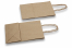 Paper carrier bags with twisted handles - brown striped, 140 x 80 x 210 mm, 90 gr | Bestbuyenvelopes.com