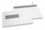Window envelopes, white, 162 x 229 mm (C5), window on left 40 x 110 mm, window position 20 mm from the left side and 72 mm from the bottom, 90 gram, closure with seal strip, weight each approx. 7 g. | Bestbuyenvelopes.com