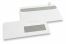 Window envelopes, white, 114 x 229 mm (C5/6), window on right 40 x 110 mm, window position 15 mm from the right side and 24 mm from the bottom, 90 gram, closure with seal strip | Bestbuyenvelopes.com