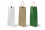 Paper wine bags combined with a string and washer closure