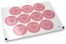 Love envelope seals - pink with white heart with leaves | Bestbuyenvelopes.com