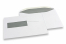 Window envelopes, white, 162 x 229 mm (C5), window on left 40 x 110 mm, window position 20 mm from the left side and 72 mm from the bottom, 90 gram, gummed closure, weight each approx. 7 g. | Bestbuyenvelopes.com