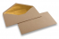 Lined kraft paper envelopes - 110 x 220 mm (EA 5/6) Gold | Bestbuyenvelopes.com