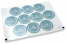 Baptism envelope seals - mi bautizo blue with white wreath | Bestbuyenvelopes.com