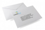 White greeting card envelopes