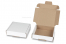 Folding shipping boxes - white, 110 x 110 x 28 mm | Bestbuyenvelopes.com