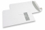 Window envelopes, white, 220 x 312 mm (EA4), window on right 40 x 110 mm, window position 20 mm from the right side and 50 mm from the top, 120 gram, closure with seal strip, weight each approx. 18 g. | Bestbuyenvelopes.com
