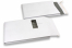 Gusset pocket V-bottomed envelopes - white with window | Bestbuyenvelopes.com