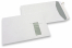 Window envelopes, white, 229 x 324 mm (C4), window on right 40 x 110 mm, window position 20 mm from the right side and 60 mm from the top, 120 gram, closure with seal strip, weight each approx. 20 g. | Bestbuyenvelopes.com