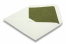 Lined ivory white envelopes - green lined | Bestbuyenvelopes.com
