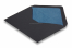 Lined black envelopes - blue lined | Bestbuyenvelopes.com