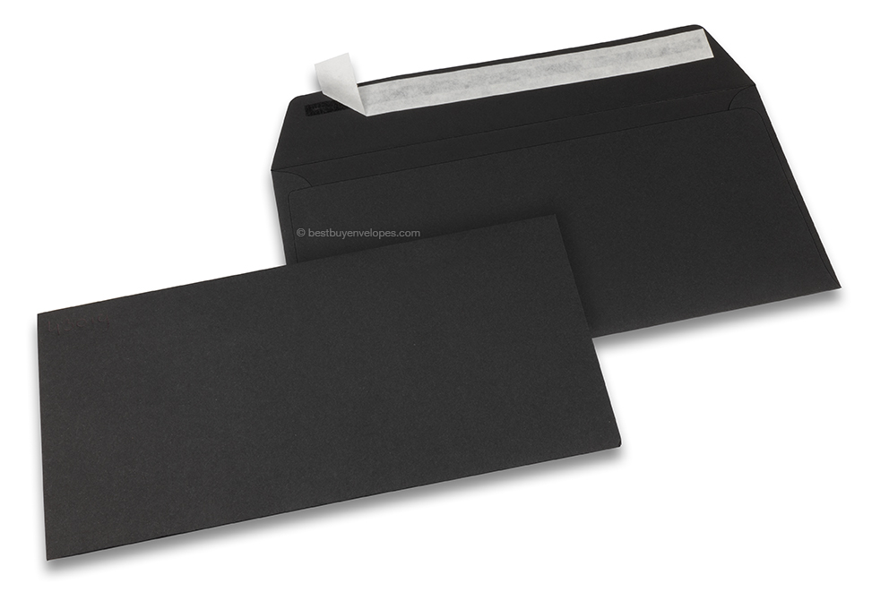 Black coloured paper envelopes - 110 x 220 mm