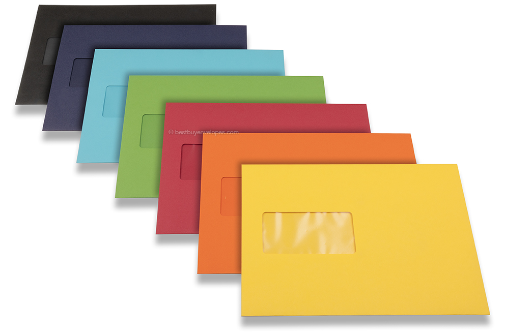 Coloured window envelopes 