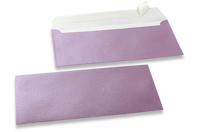 Lilac coloured mother-of-pearl envelopes - 110 x 220 mm