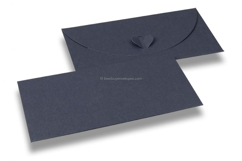 Envelopes with heart clasp - Blue