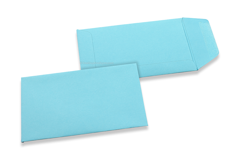 Coloured pocket envelopes - Sky blue, 65 x 105 mm