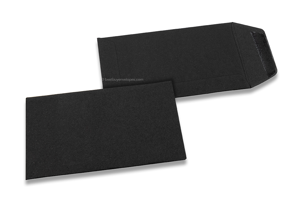 Coloured pocket envelopes - Black, 65 x 105 mm